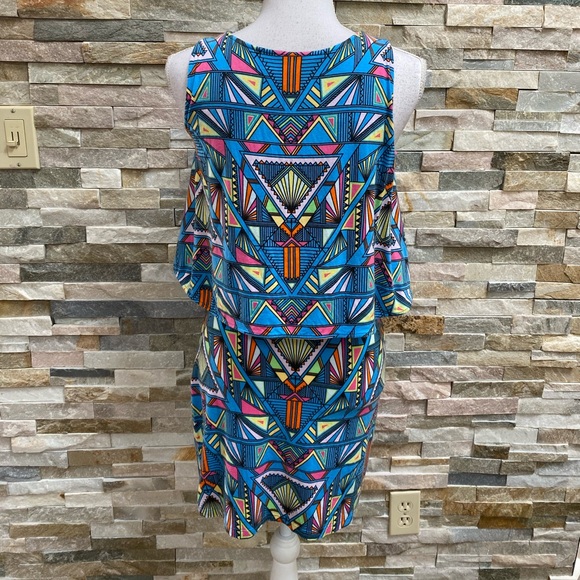 Mara Hoffman Modal Aztec Inca Print Ruffle Dress - Picture 4 of 6